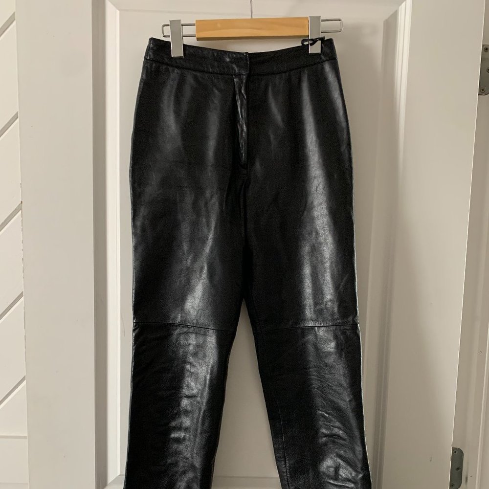 Danier Slim-Fit Leather Pants